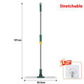 Flexiva Telescopic Cleaning Brush with Silicone Lip | 180° Swiveling | For Floors, Windows & Bathroom