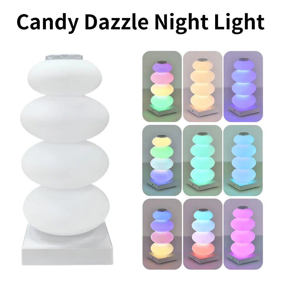AuraGlow LED Table Lamp | 16 RGB Colors & Warm White | Touch Dimming | USB Powered | 3W