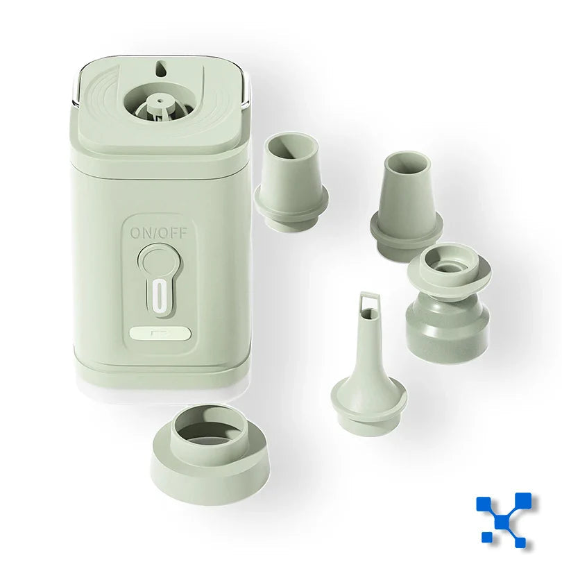 AirBreezy Mini Air Pump | Ultra Compact & USB-C Rechargeable | 5 Nozzles | 200L/min Performance
