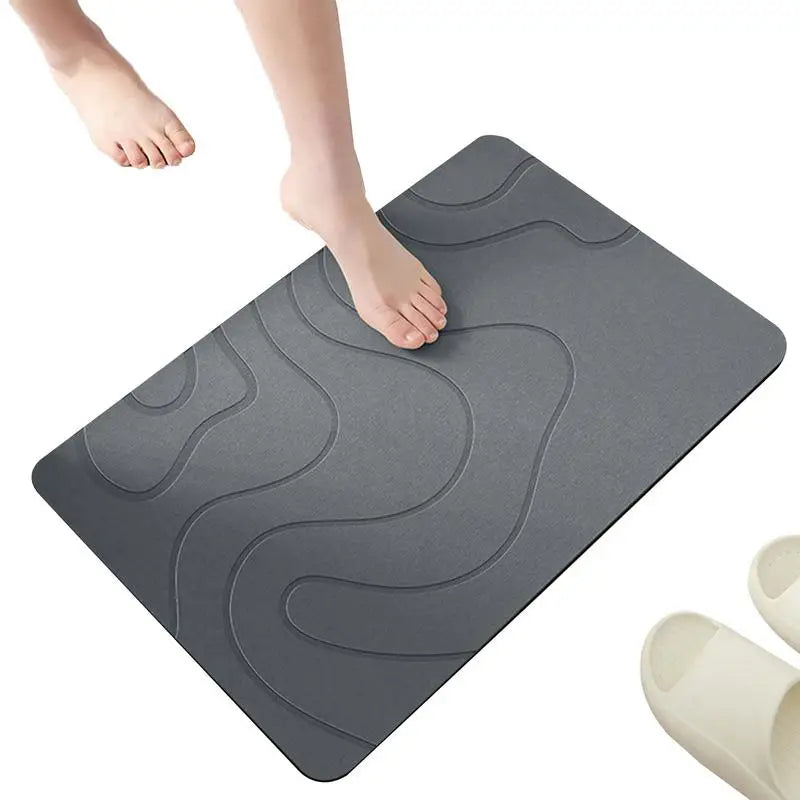 Drysera Bath Mat | Stone Look Bath Mat | Quick Drying & Non-Slip | 40 × 60 cm | Diatomite & Rubber
