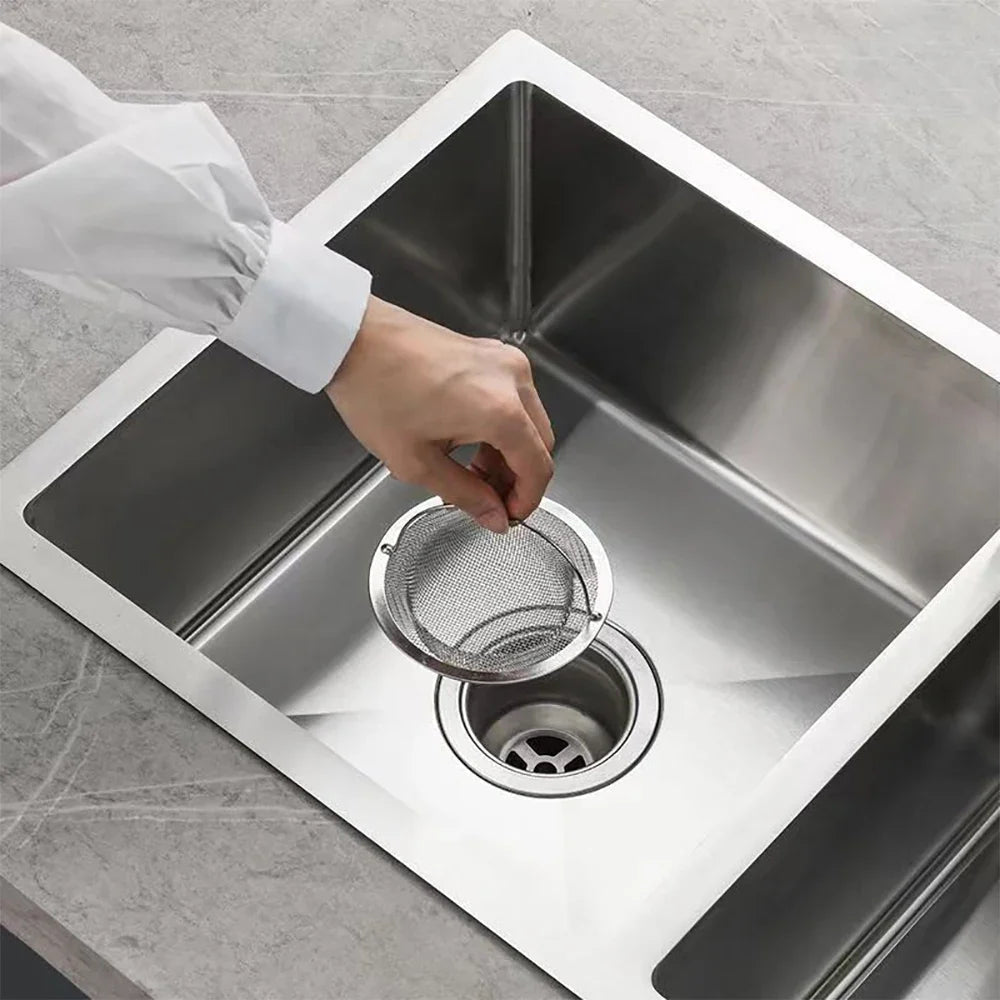 DrainGuard Inox Sink Strainer | Stainless Steel Drain Filter for Kitchen & Bathroom | Catches Food Waste & Hair | Rustproof & Durable