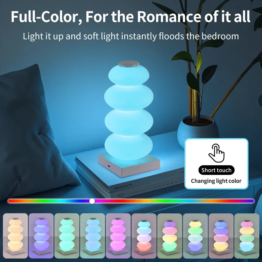 AuraGlow LED Table Lamp | 16 RGB Colors & Warm White | Touch Dimming | USB Powered | 3W