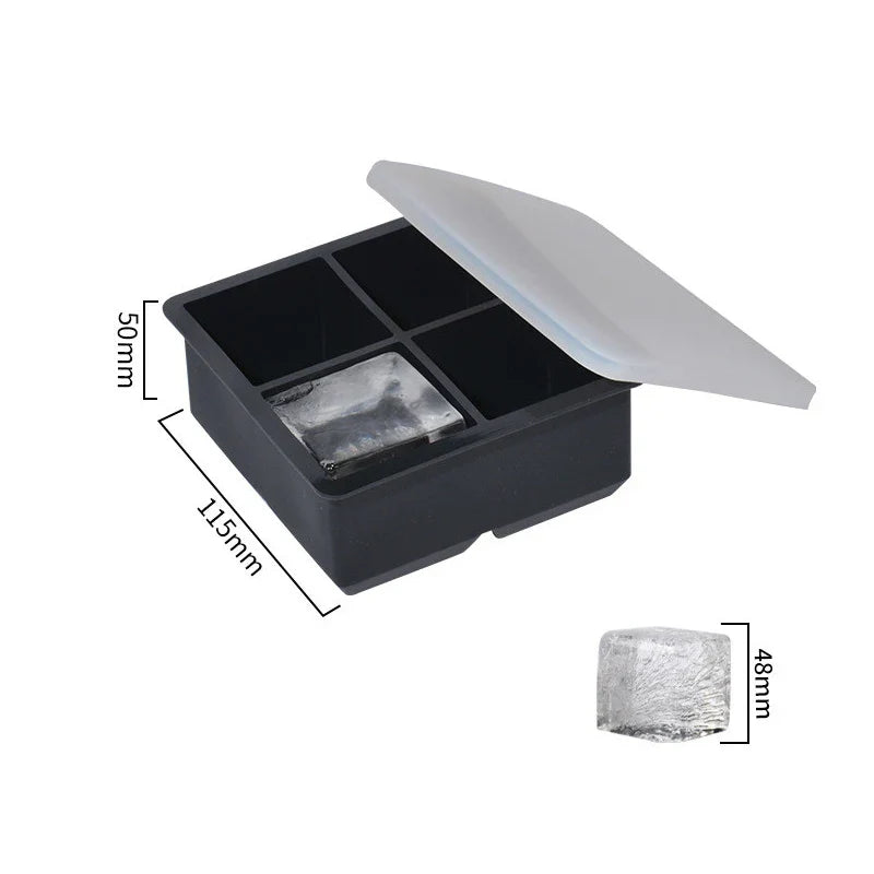 FrostForm Large Silicone Ice Cube Tray | BPA-Free & Flexible | For XXL Ice Cubes, Cocktails & Kitchen | Easy to Clean