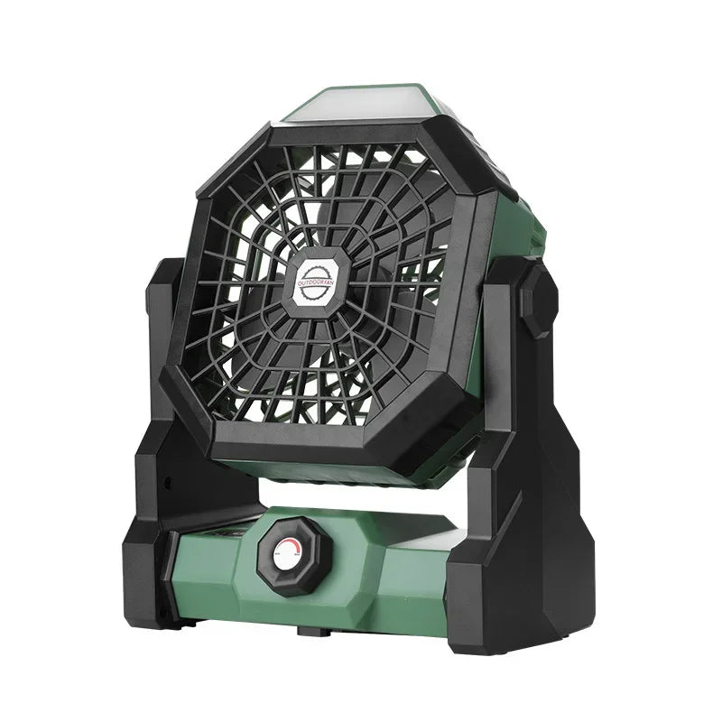 Campora BreezeLight | 2-in-1 Camping Fan with LED Lantern | 7800 mAh Battery | 270° Rotatable | USB Rechargeable | For Tent, Outdoor & Travel