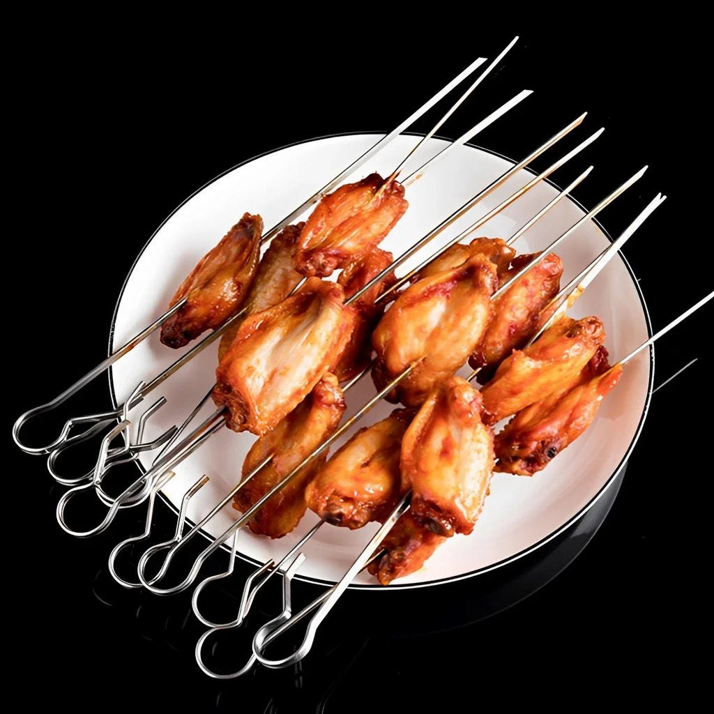 BBQ Grill Basket KebabMaster | Stainless Steel Skewer Cage | Ø 13.5 cm x 25 cm | For Rotisserie Ovens | 10 Skewers
