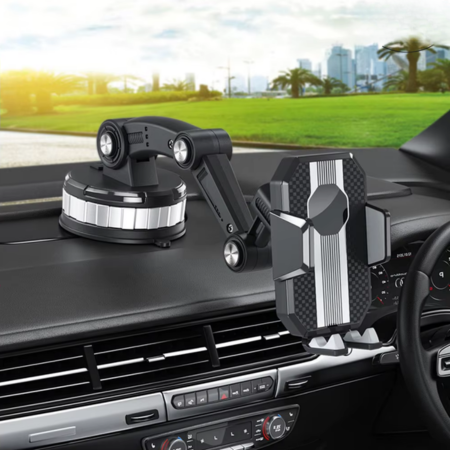FlexMount Car Phone Holder | Strong Suction Cup | 360° Rotatable | One-Hand Operation