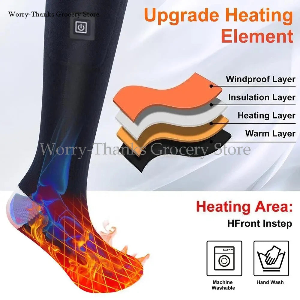 HeatWear Heated Socks with Battery Box | Electric Heated Socks for Women & Men | Warm Socks for Skiing, Hiking & Outdoor Activities
