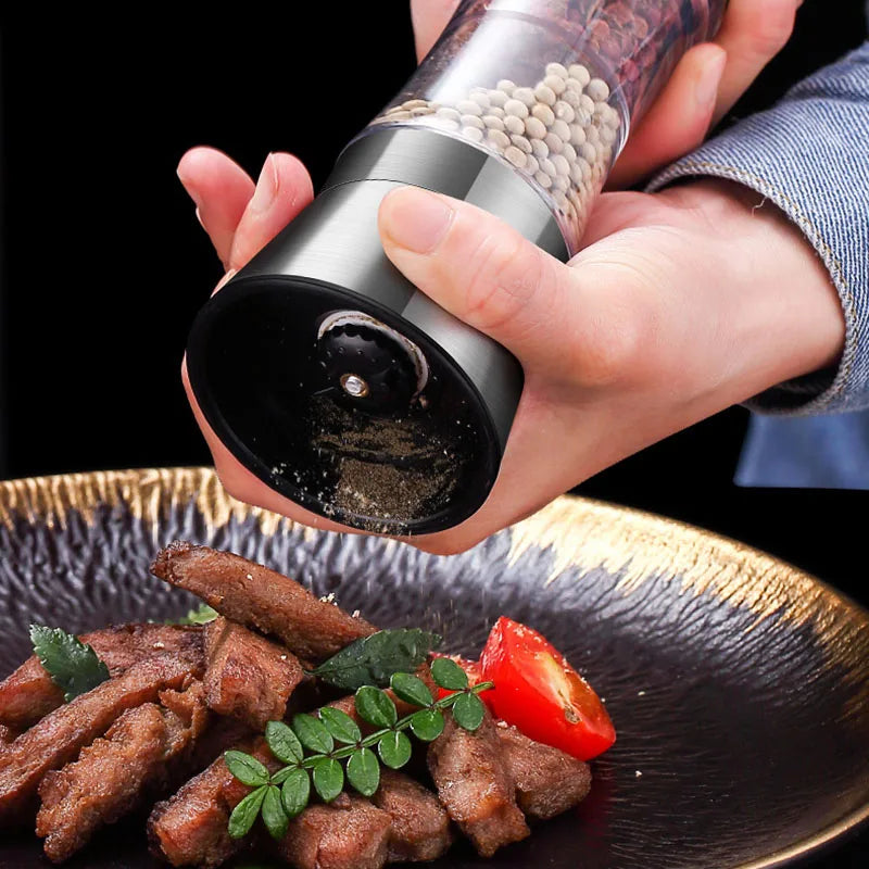 2-in-1 Spice Grinder SPICURA DuoMill | Stainless Steel Double Mill for Salt & Pepper | Manual & Stylish