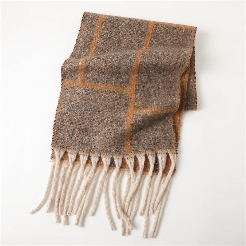 CashmiraLux | Women's Winter Scarf & Stole | Cashmere-Pashmina Mix | 220×42 cm | With Fringes