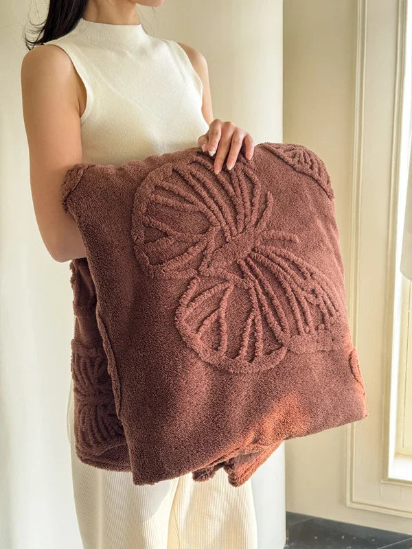 Fleurière Flannel Blanket | 3D Butterfly Design | Soft & Warm | For Bed, Sofa & Camping