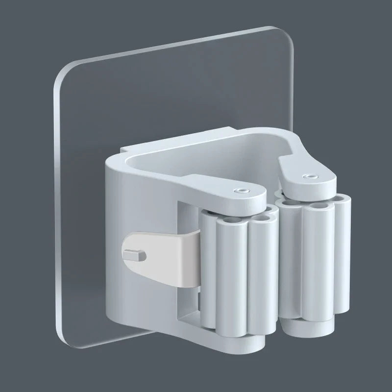 FixoGrip Mop Holder | Self-Adhesive & Waterproof | Wall Mount Without Drilling | Set of 4
