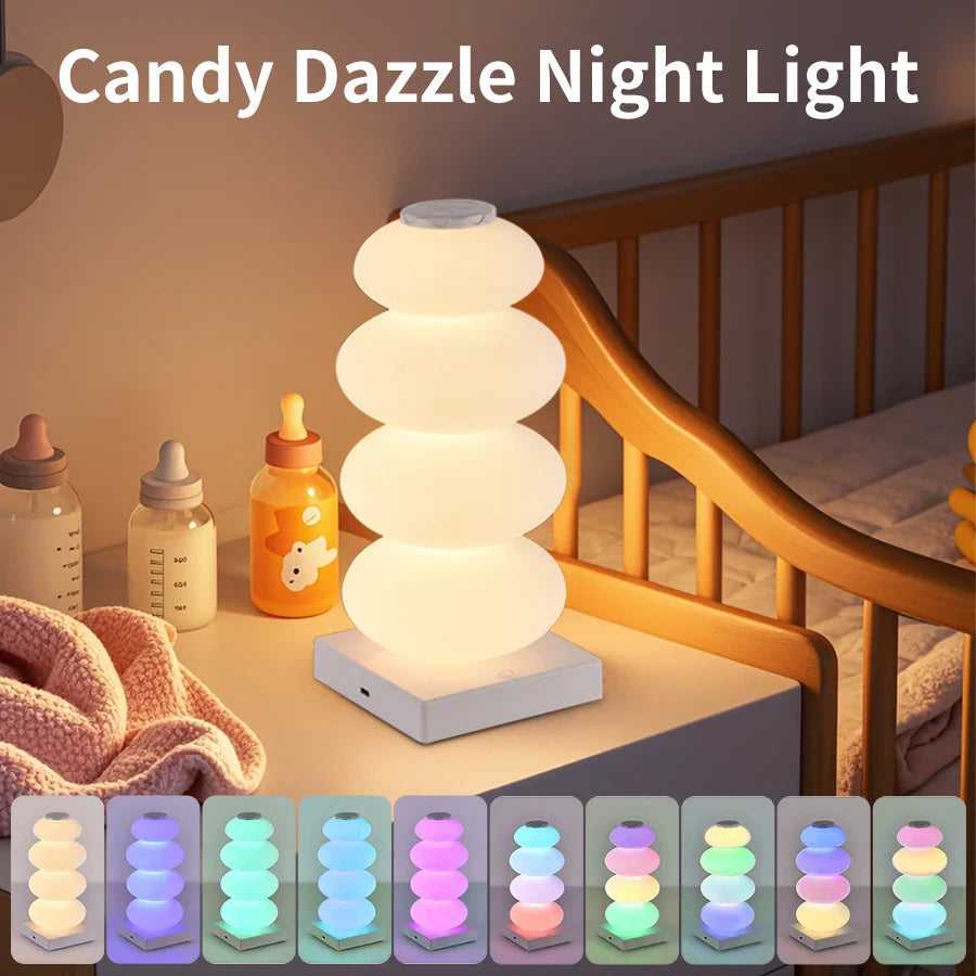AuraGlow LED Table Lamp | 16 RGB Colors & Warm White | Touch Dimming | USB Powered | 3W