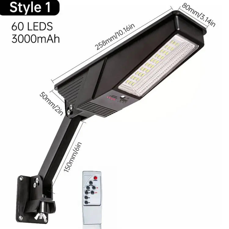 Heliotrax Solar Street Light with Remote Control | 138 LEDs | 3 Lighting Modes | IP65 Waterproof | For Garden, Driveway & Yard