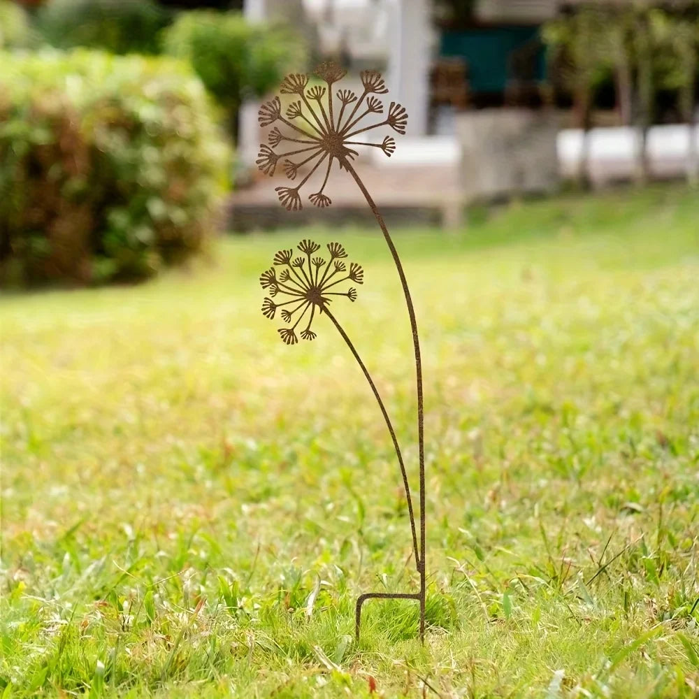 Florandis Metal Garden Stake Flower | Decorative Stake for Balcony, Bed & Planter | Weatherproof & Detailed