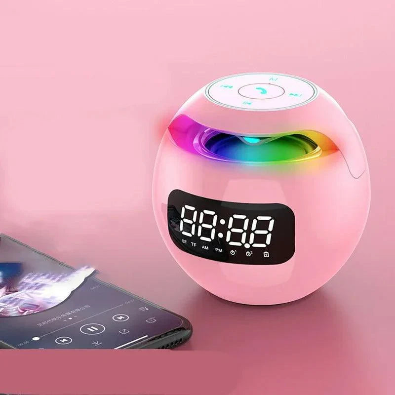 Ball Speaker Alarm Clock | Bluetooth 5.0 | LED Night Light | 2200 mAh Battery