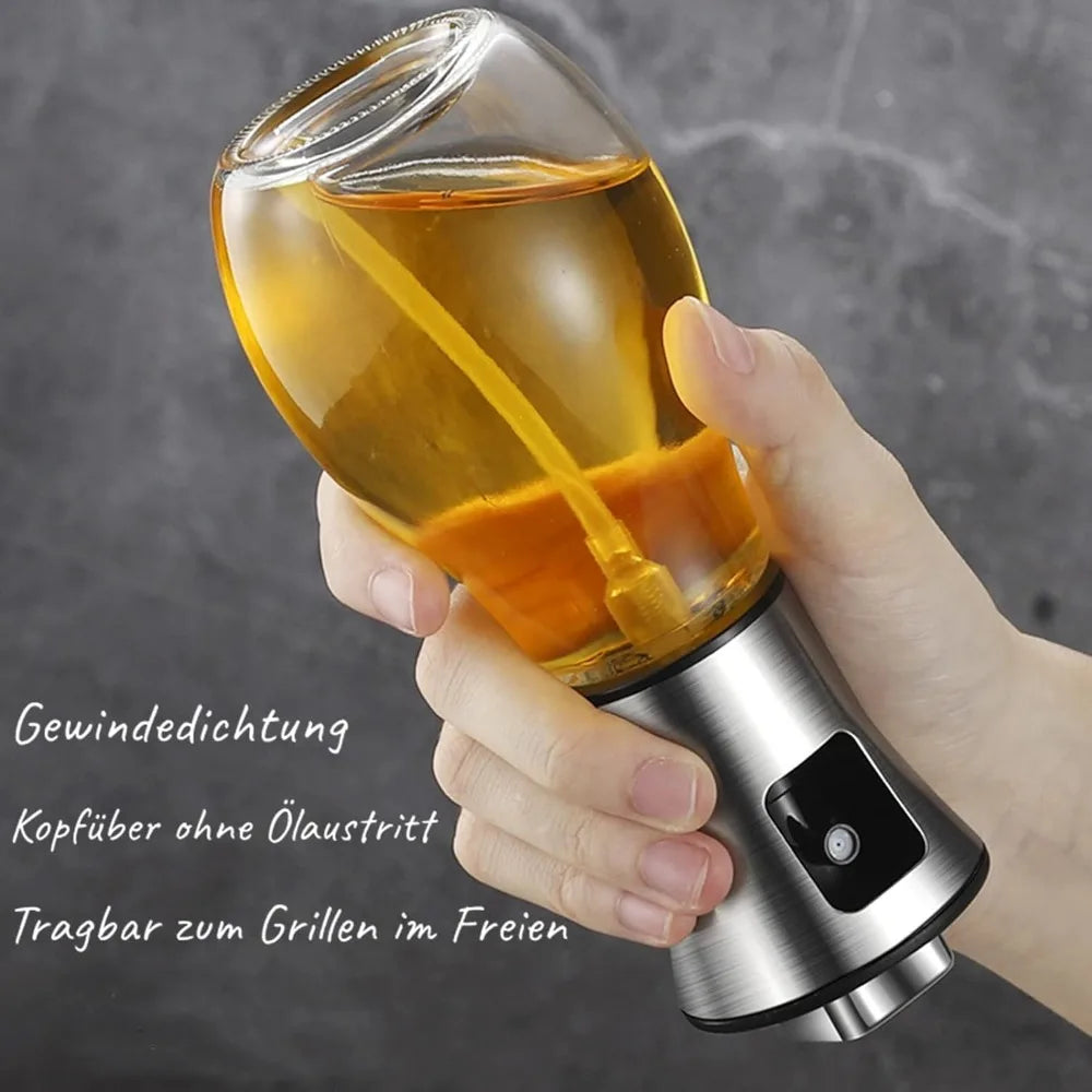 CulinaMist Pro Oil Sprayer 200 ml | Fine Mist & Improved Nozzle | For Oil, Vinegar & Lemon Juice | Stainless Steel & Glass
