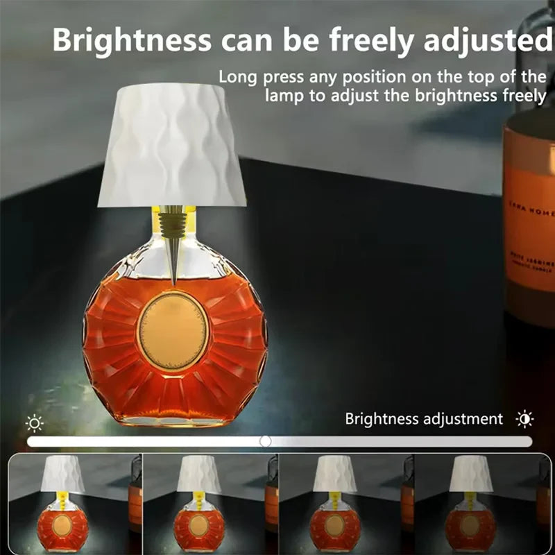 Bottle Lamp VinoGlow | 3-Color Touch Control | USB Rechargeable | IP54 Waterproof
