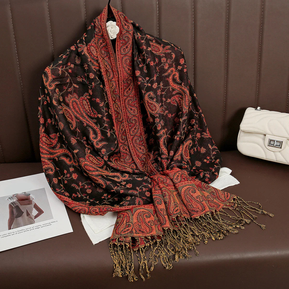 Élégancea | Women's Scarf | Cashmere Feel | 70 × 190 cm | Luxury Print & Warm