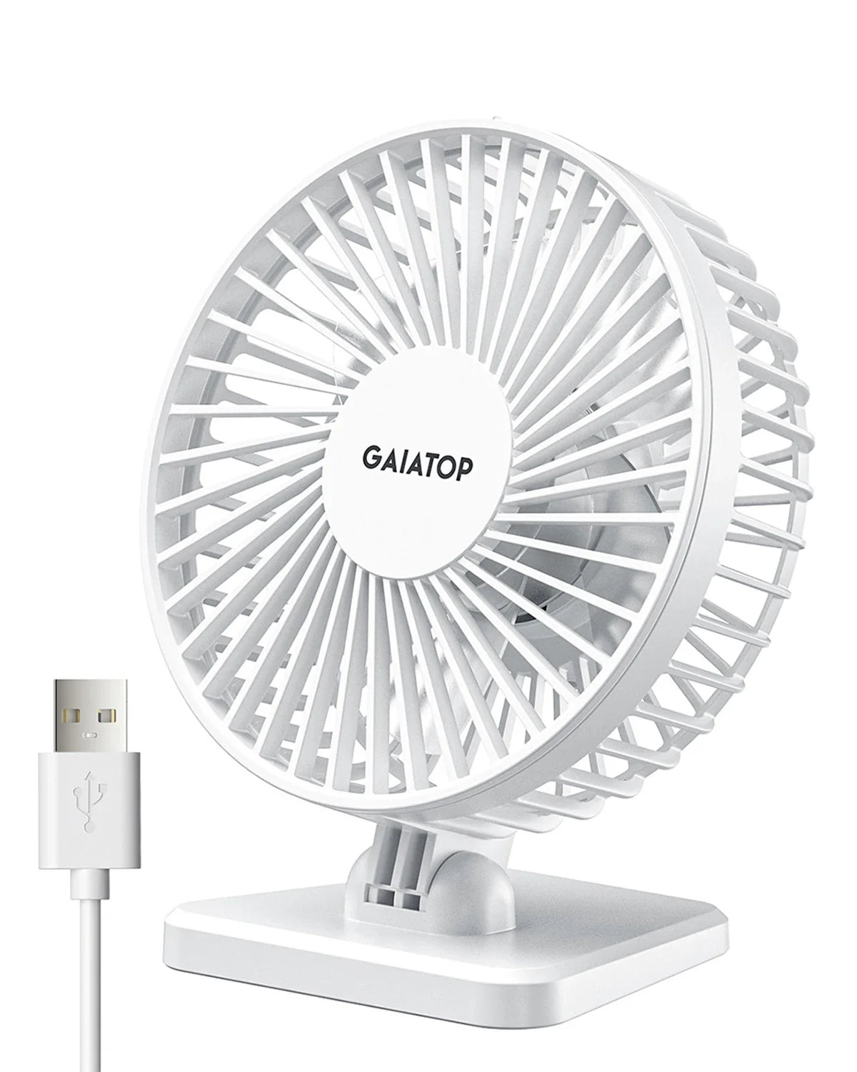 Brisano USB Desk Fan | 3 Speeds | Compact & Quiet | Ideal for Office, Car & Travel