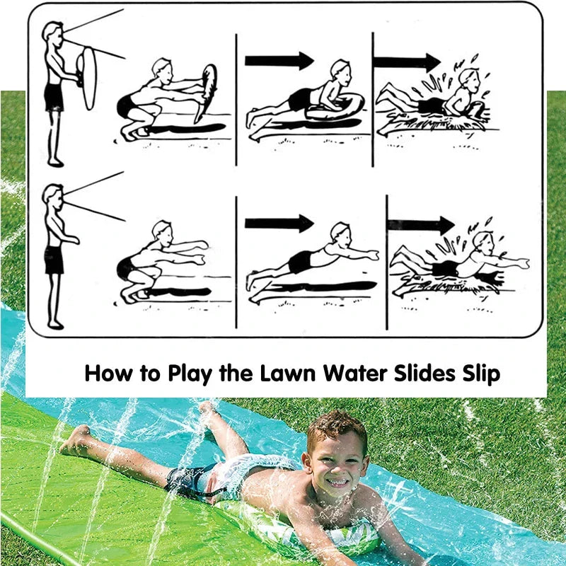 AquaRush Water Slide | Inflatable Water Slide with Sprinkler Function | For Garden & Outdoor | Summer Play Fun for Kids