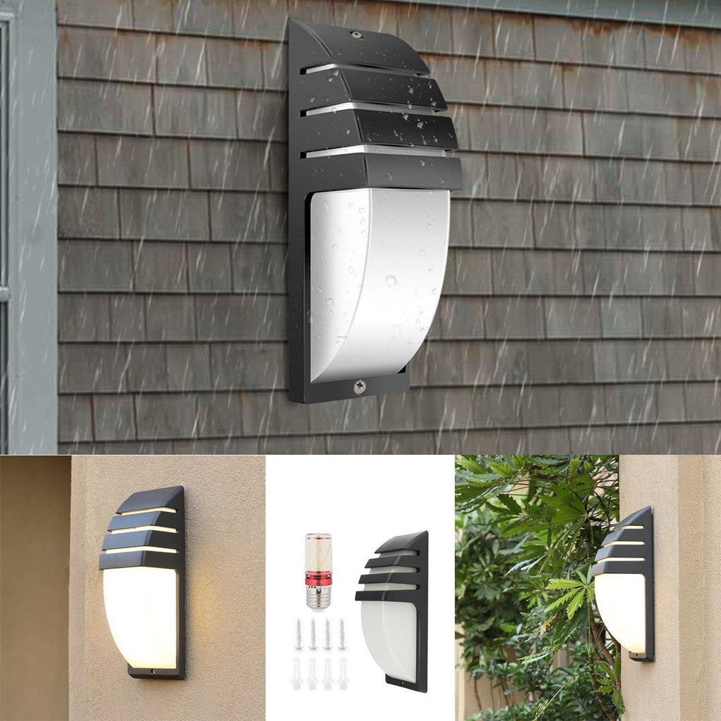 LumiSense | LED Außenwandleuchte mit Bewegungsmelder | 8W COB LED | IP65 Wetterfest | Aluminium | 22,5 × 8 × 7,5 cm