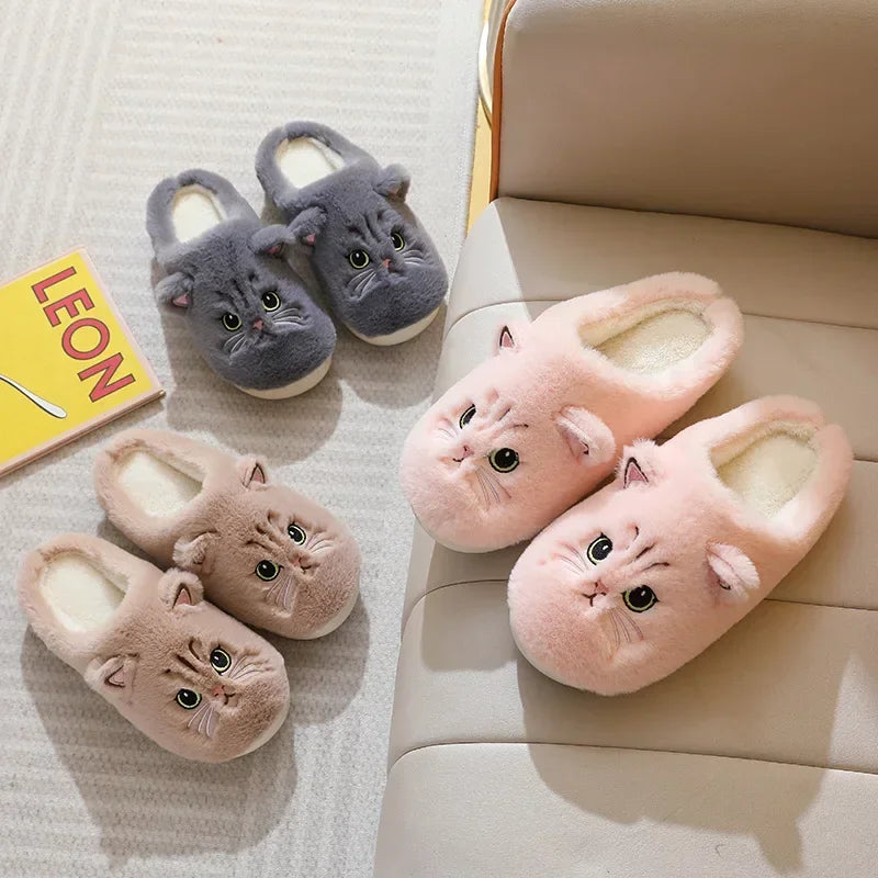 Cat Slippers PawLuxe | Fluffy & Warm | Winter Slippers for Women & Men | Non-Slip & Comfortable