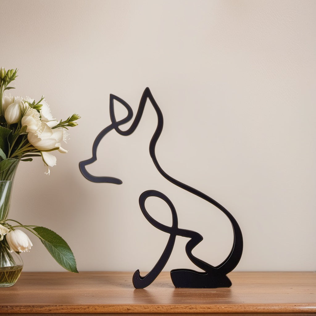 Artipaws Abstract Dog Sculpture | Modern Design | High-Quality Art Figurine | For Shelf & Table