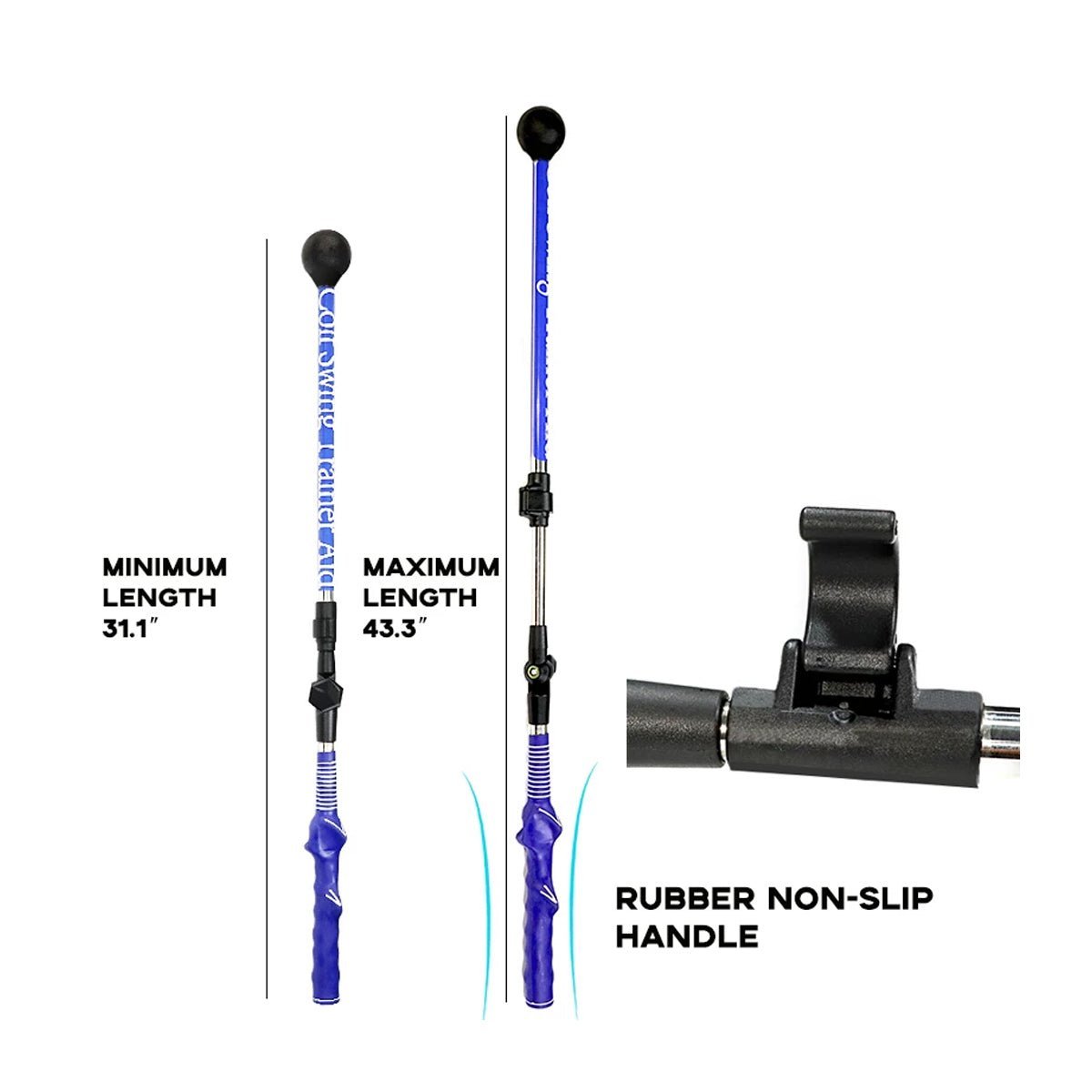 SwingCore | Golf Schwungtrainer | Verstellbar 79–110 cm | Tempo- & Haltungstraining