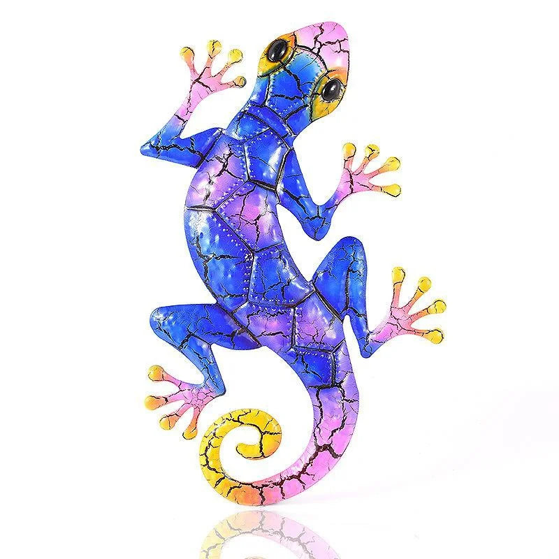 Artinova Wall Decoration Animal Motif | Handcrafted from Wrought Iron | Colorful Accents in Green, Red, or Blue