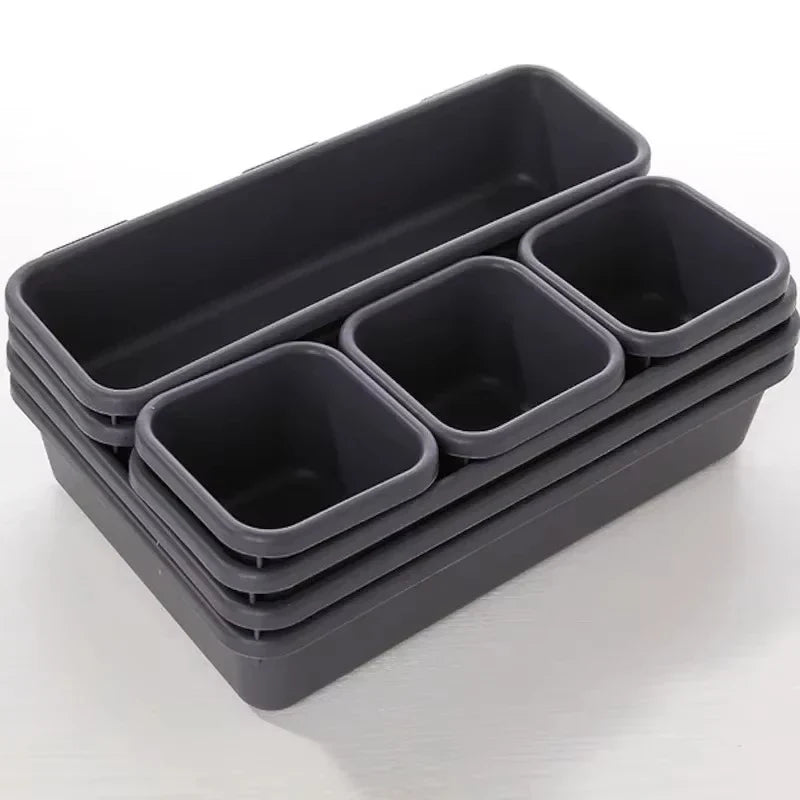 Flexorra Drawer Organizer Set | 8 Pieces | Adjustable Compartments | For Bathroom, Kitchen & Jewelry