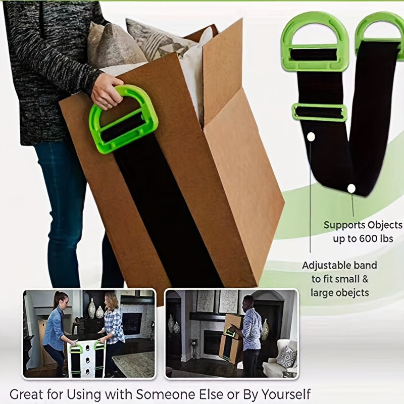 LiftoMax | Verstellbare Tragegurte für Möbel & Baumaterialien | Bis 272 kg Tragkraft | Ergonomische Hebehilfe