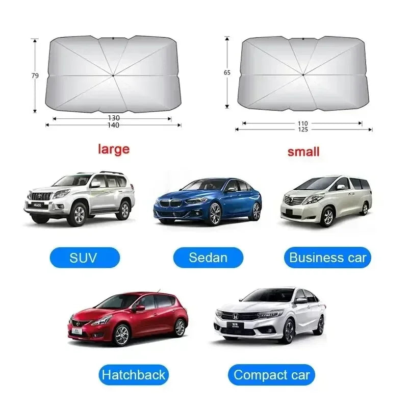 Car Sunshade SunFold | UV Protection & Heat Protection | Compact & Foldable | For SUV & Hatchback