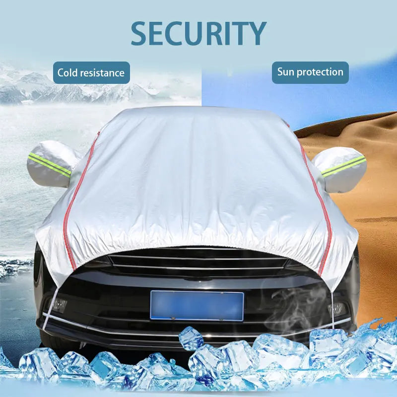 AutoVioro Waterproof Car Cover | UV & Heat Protection | Windproof & Theft-Resistant | Nano Oxford Fabric