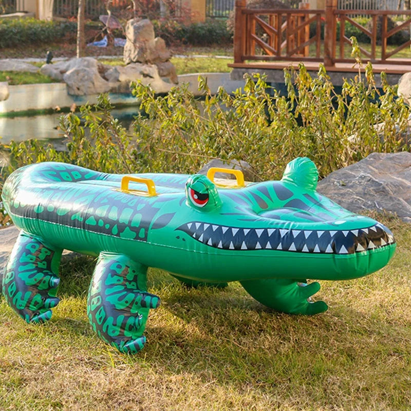 Floatoro Inflatable Crocodile Pool Toy for Kids & Adults | Swimming Toy for Beach, Pool & Summer Party | Durable PVC Water Mattress
