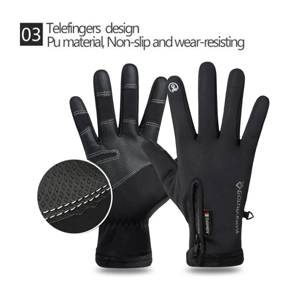 IronRide Motorcycle Winter Gloves | Waterproof & Windproof | Fleece-Lined & Touchscreen Compatible | Tactical Design