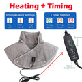 Heat Neck & Shoulder Massager ThermoLiva | USB Heating Pad with Vibration | 3 Temperature Levels & Timer | Soft Plush