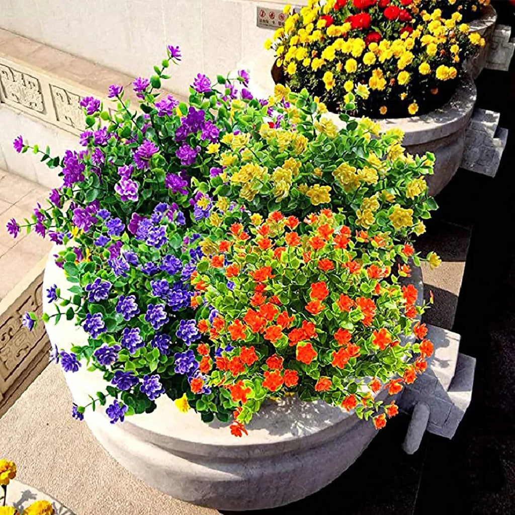 Artificial Flowers FloraSun | UV-Resistant & Weatherproof | Hanging Decorative Plants for Garden & Balcony | Low Maintenance & Evergreen
