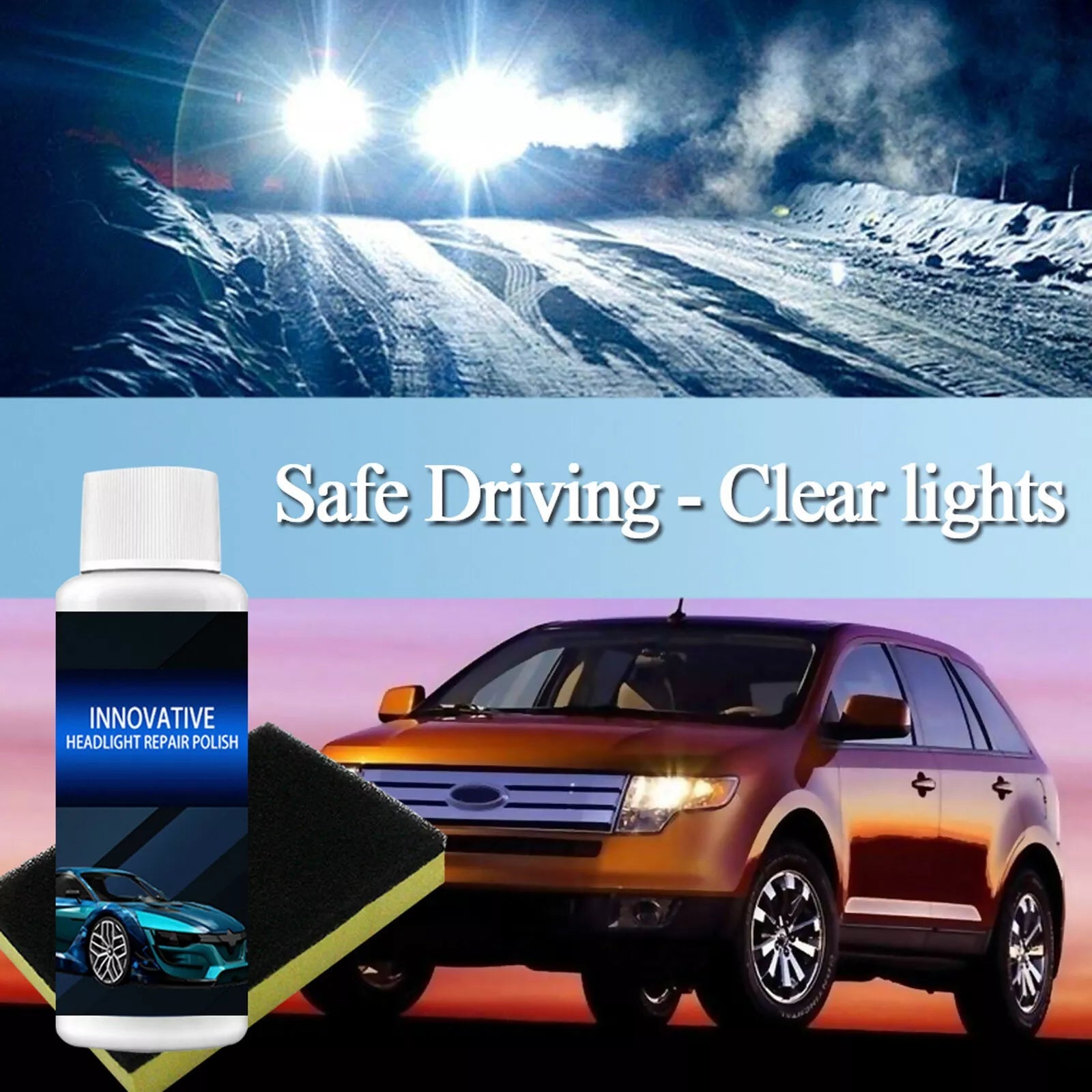 Headlight Polish KlaroBright | Removes Yellowing & Cloudiness | UV Protection | Long-lasting Effect