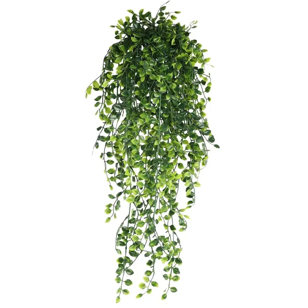 Evergriva Hanging Plant Artificial | 90 cm Boston Fern Look | Low Maintenance & UV Resistant | For Indoor & Outdoor