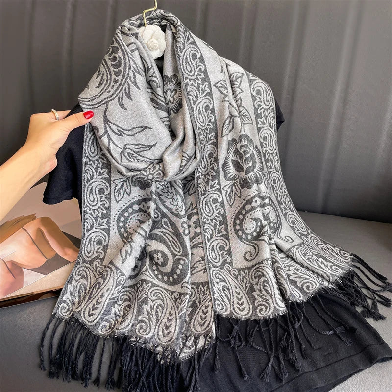 Élégancea | Women's Scarf | Cashmere Feel | 70 × 190 cm | Luxury Print & Warm