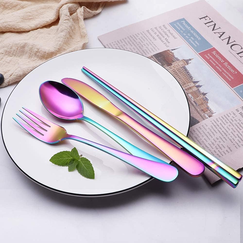 GoCutlery Cutlery Set | 4-Piece for On the Go | Stainless Steel & BPA-Free | With Carrying Case