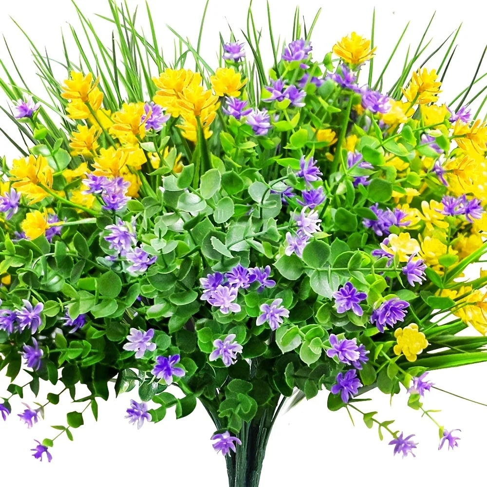 Artificial Flowers FloraSun | UV-Resistant & Weatherproof | Hanging Decorative Plants for Garden & Balcony | Low Maintenance & Evergreen