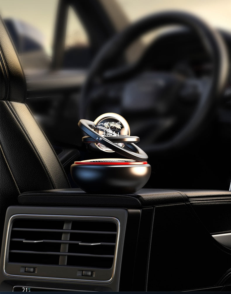 Car Air Freshener | Solar Powered | 360° Scent Distribution | Luxurious Design | 4 Colors