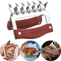 GrillWilde BBQ Meat Claws Made of Stainless Steel | With Wooden Handle & Bottle Opener | Ideal for Pulled Pork, Chicken & Grilled Meat