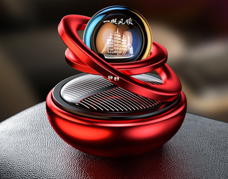 Car Air Freshener | Solar Powered | 360° Scent Distribution | Luxurious Design | 4 Colors