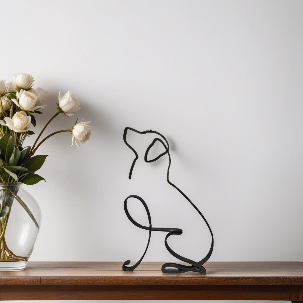 Artipaws Abstract Dog Sculpture | Modern Design | High-Quality Art Figurine | For Shelf & Table