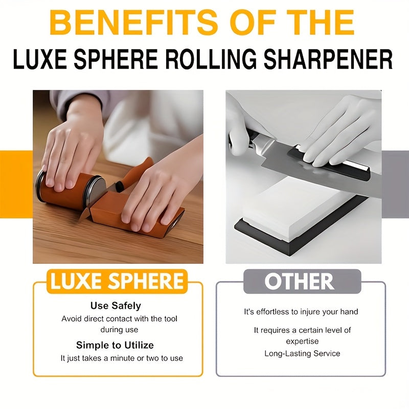 EdgeCraft DuoSharp Sharpening Stone Set | Diamond Stone with Magnetic Holder | 15° & 20° Sharpening Angle | Wood & Metal