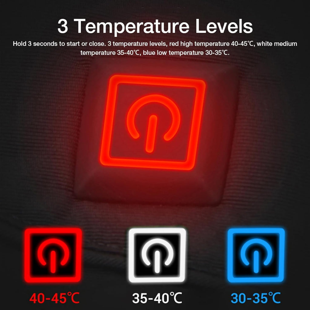 Heated Winter Gloves | Waterproof & Windproof | 3 Heat Settings | Touchscreen Compatible