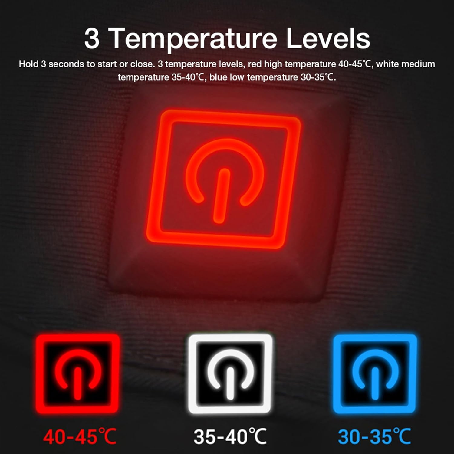 Heated Winter Gloves | Waterproof & Windproof | 3 Heating Levels | Touchscreen Compatible