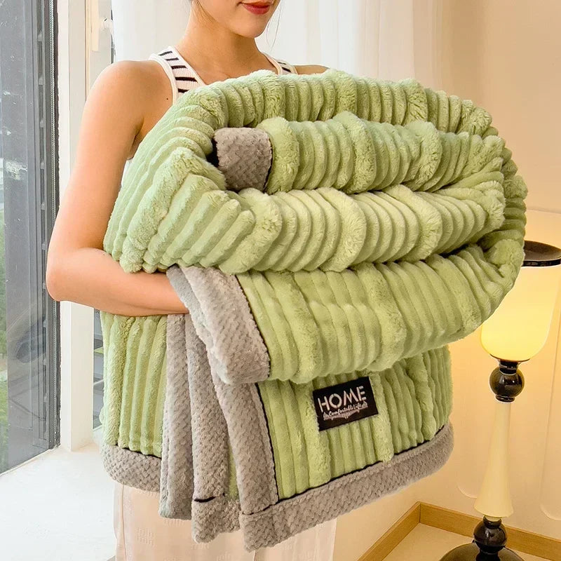 BunnySoft Cuddle Blanket | Extra Thick & Warming | Coral Fleece | Plush on Both Sides